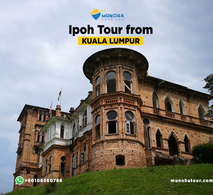 Tourists exploring Kellie's Castle in Ipoh during a private tour