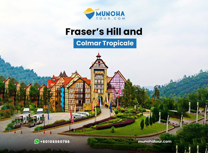 Tourists enjoying the lush greenery and colonial charm of Fraser's Hill, with scenic views and nature trails during Fraser's Hill and Colmar Tropicale tour