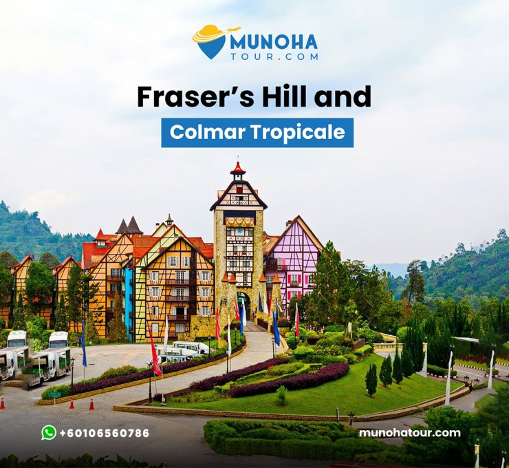 Tourists enjoying the lush greenery and colonial charm of Fraser's Hill, with scenic views and nature trails during Fraser's Hill and Colmar Tropicale tour