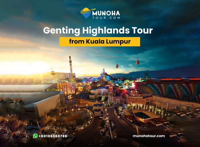 Visitors enjoying the scenic cable car ride in our Genting Highlands tour from Kuala Lumpur, with stunning mountain views and lush greenery.