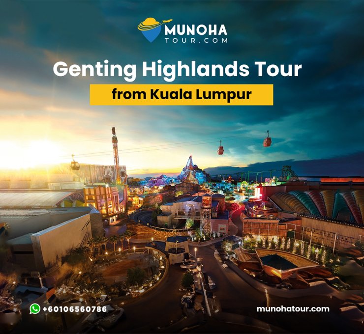 Visitors enjoying the scenic cable car ride in our Genting Highlands tour from Kuala Lumpur, with stunning mountain views and lush greenery.