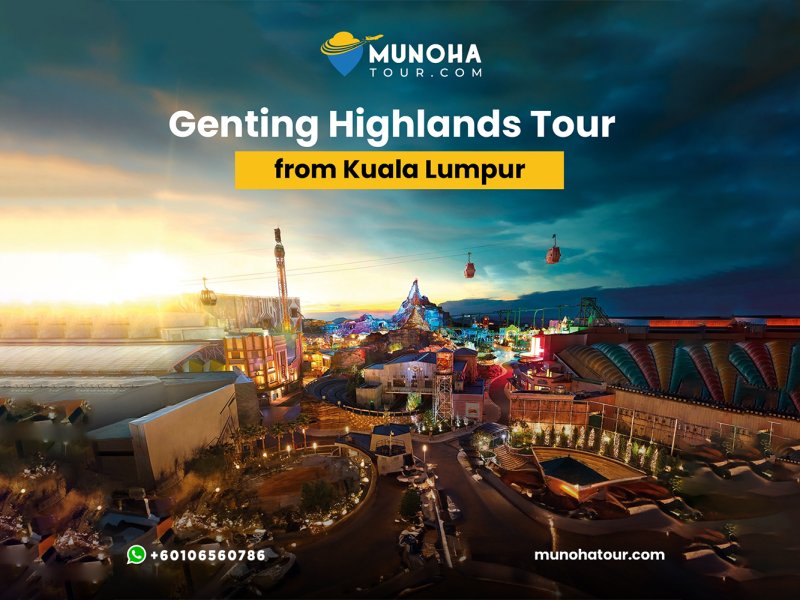 Visitors enjoying the scenic cable car ride in our Genting Highlands tour from Kuala Lumpur, with stunning mountain views and lush greenery.