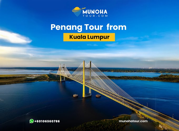 Tourists exploring the vibrant streets of Penang, with its historic architecture, street art, and cultural landmarks.