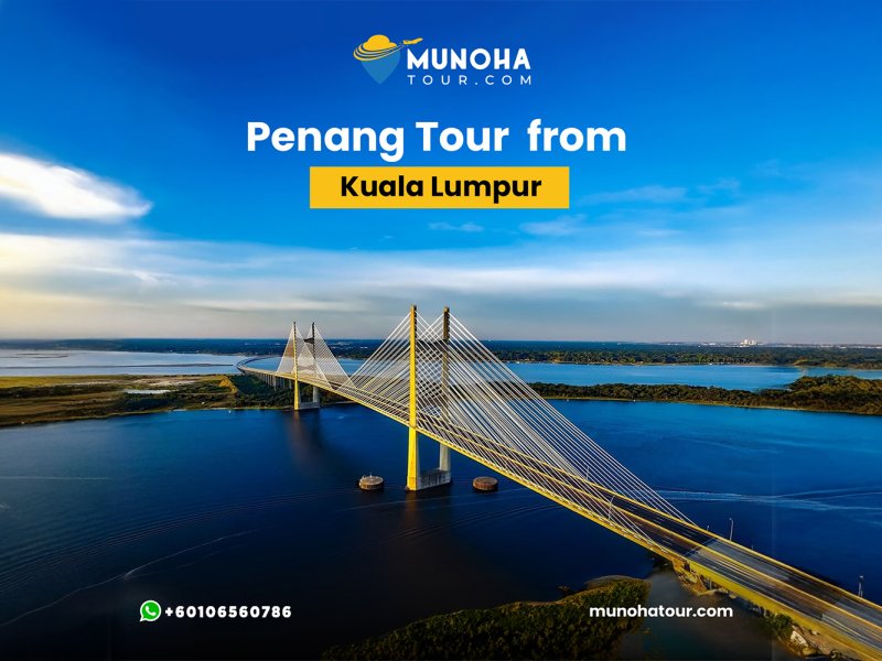 Tourists exploring the vibrant streets of Penang, with its historic architecture, street art, and cultural landmarks.